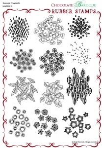 Seasonal Fragments Rubber stamp sheet - A4